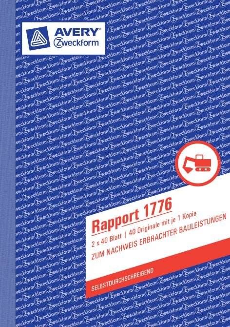 AVERY Zweckform Formularbuch "Rapport", A5, 2 x 40 Blatt (72001776)-2