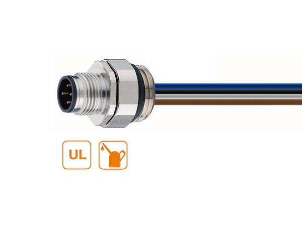 Lumberg RSFPM 5/0,5 M M12 Einbaustecker 5 polig 0,5m justierbar