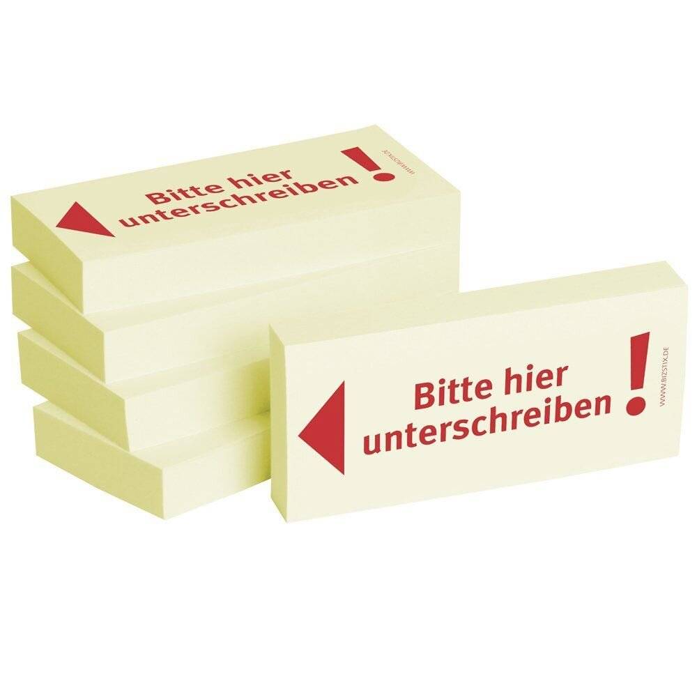 Bedruckte Haftnotizen - Text: Bitte hier-0