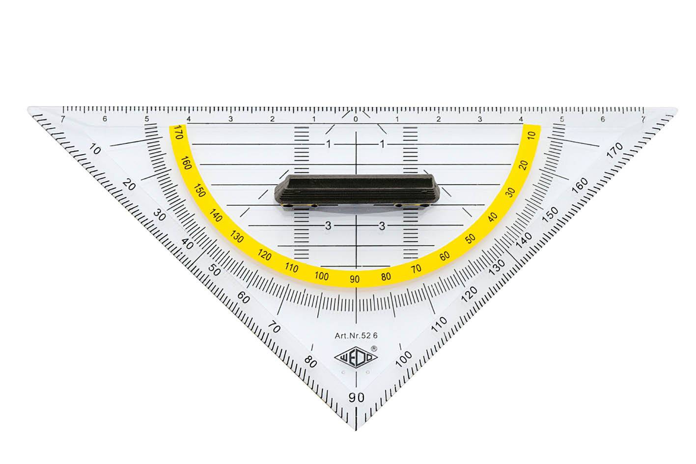 WEDO - Geodreieck - 16 cm - 45°, 45° - durchsichtig-2