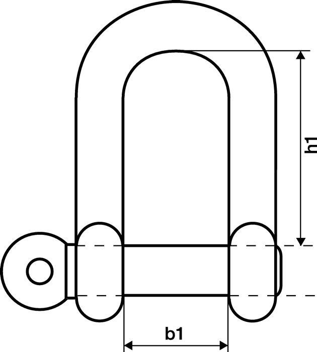 Schäkel Trgf.200kg Bügel/Bolzen 8mm ger.Form VE=25 St.-2