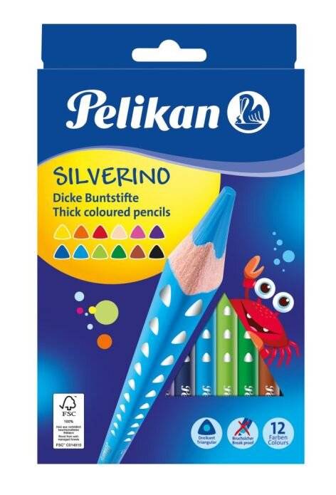 Pelikan 700627, Schwarz, Blau, Braun, Grün, Hellblau, Hellgrün, Orange, Pfirsich, Pink, Rot, Violett, Gelb, 12 Stück(e)-1
