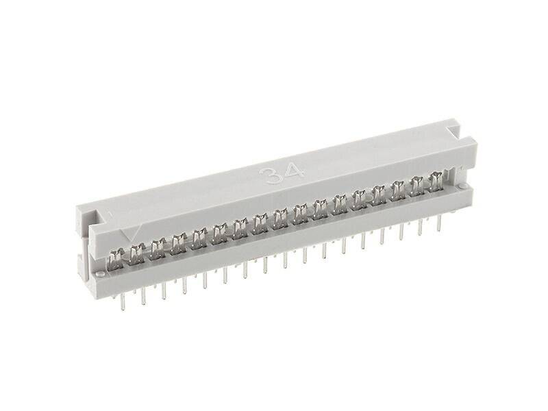 DIN 41651 Leiterplatten-Verbinder 34 polig weiß Rastermaß 2,54 mm-2