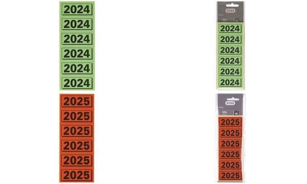 ELBA Inhaltsschild "2025", rot, Maße: (B)57 x (H)25 mm (61189621)