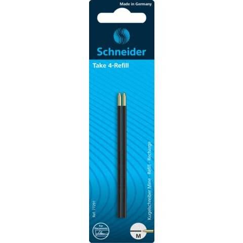 Kugelschreibermine Take 4 M Edelstahl schwarz 2 Stk-0