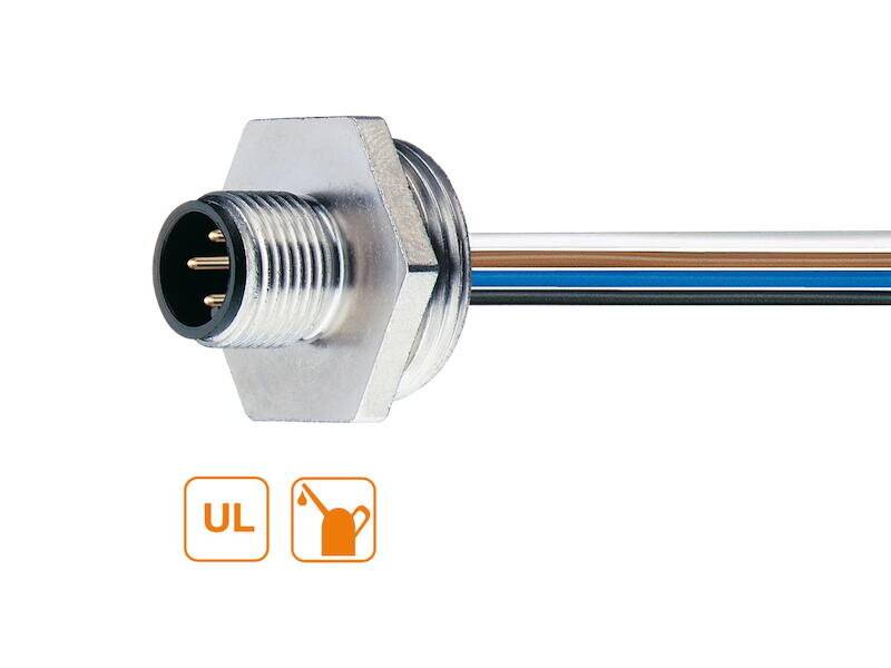 Lumberg RSFM 4/20/0,5 M M12 Einbaustecker 4 polig 0,5m M20-0