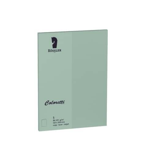 Briefkarte Coloretti, B6 HD, 225g/m², 5 Stück, eucalyptus-0