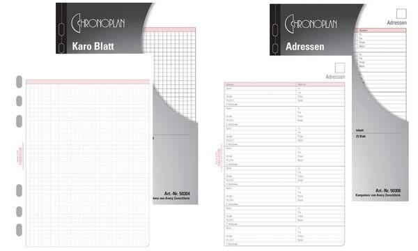 CHRONOPLAN Adressen, Midi, 80 g/qm, 16 Blatt (72050332)