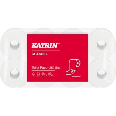 Toilettenpapier Classic Eco - 3-lagig, weiß, 8 Rollen à 250-0