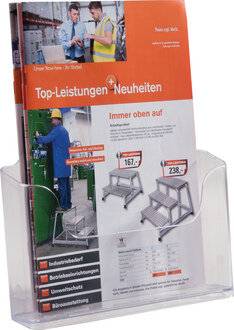 Prospekthalter HxBxTmm DIN A4 Acryl transp.-1