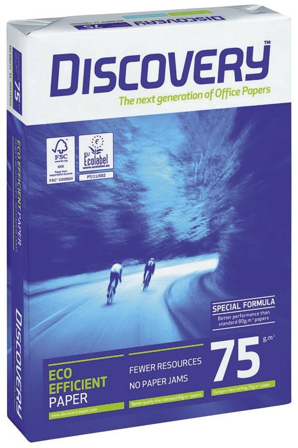 Kopierpapier Discovery, A4, holzfrei, 75g/qm, weiß, 2-fach gelocht, 500