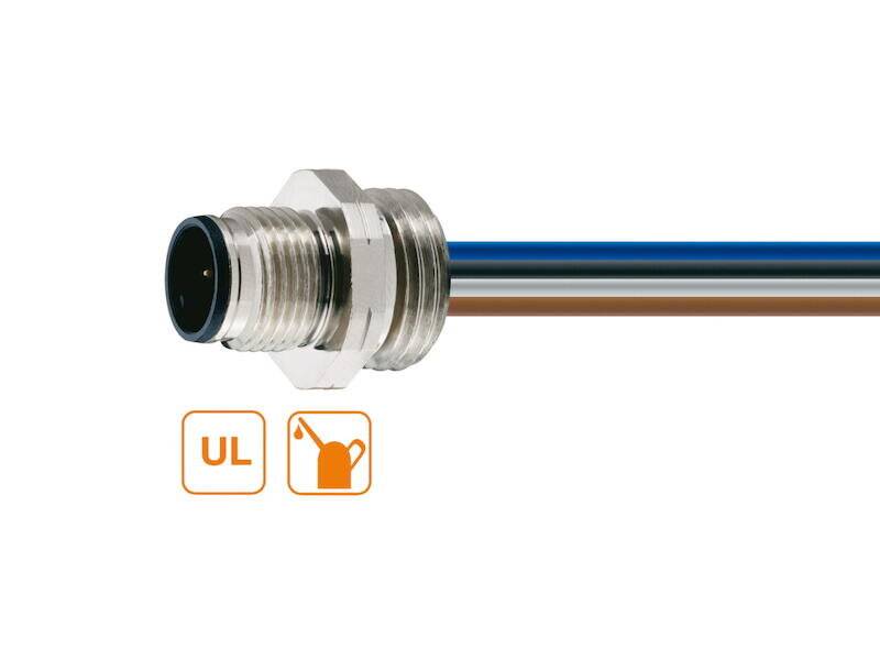 Lumberg RSFM 4/0,5 M M12 Einbaustecker 4 polig 0,5m