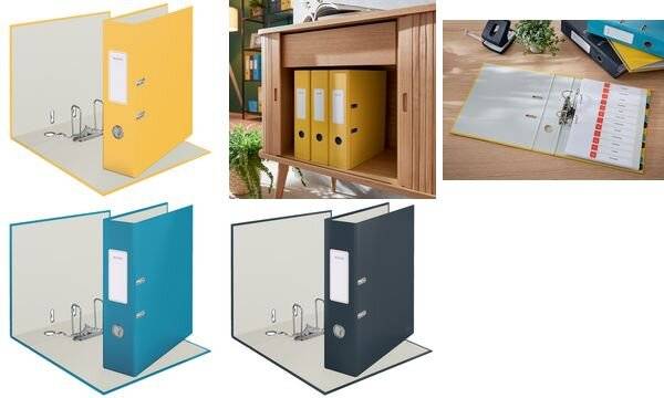Ordner Cosy Soft Touch A4 50mm Pappe gelb-4