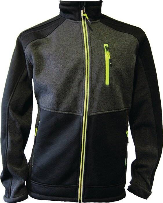 Strickfleecejacke Gr.XXL dunkelgrün/schwarz/lime TERRAX-2