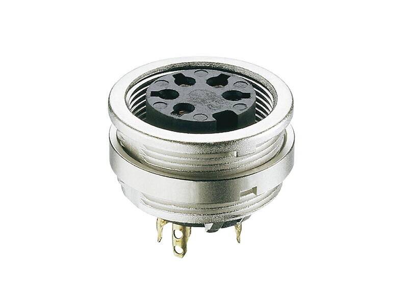 Lumberg Connect KFV 70 Einbaukupplung nach IEC 61076-2-106, IP 40, mit Schraubverschluss und-0