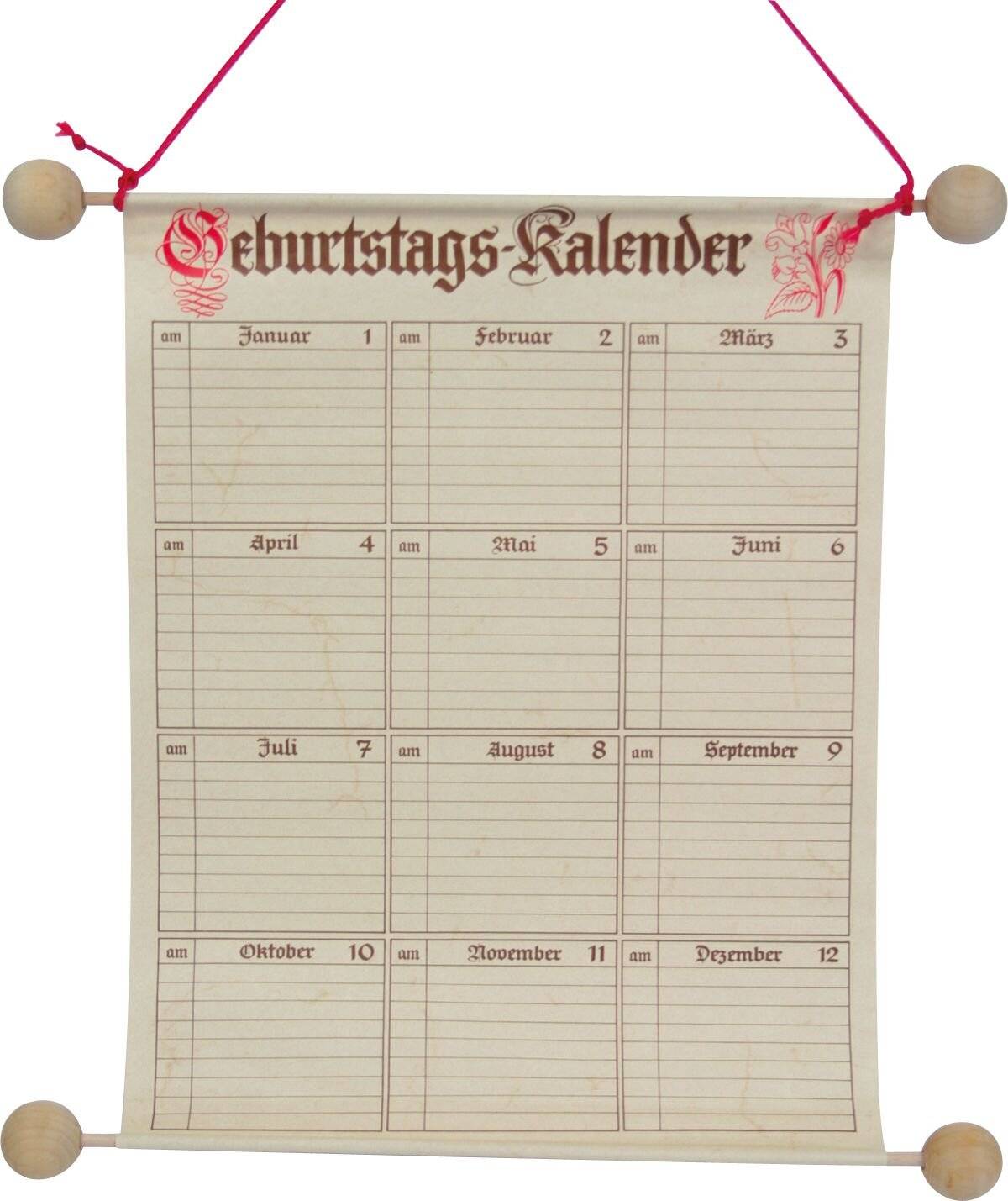 Geburtstags-Kalender Maße (BxH): 230x300mm-5