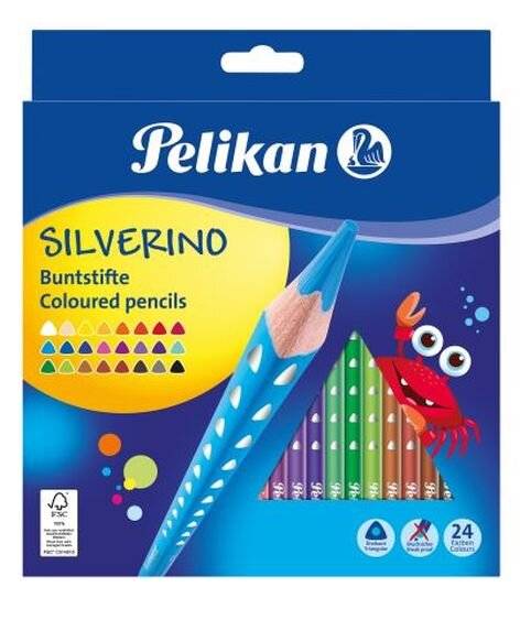 Pelikan Dreikant-Buntstifte SILVERINO dünn, 24er Kartonetui (56700665)-1