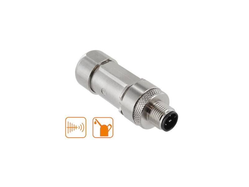 Lumberg RSCS 5/9 M12 Stecker 5 polig Schraubklemmen schirmbar SW 19-0