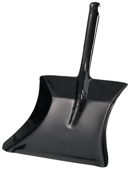 Kehrschaufel m.Düllgriff MET schwarz lack.Bl.L230xB260mm-0