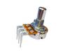 ALPHA Potentiometer logarithmisch mono 6,35 mm Achse 25 kΩ Länge 15 mm Printanschluss