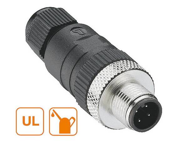 Lumberg RSC 5/7 M12 Stecker 5 polig Schraubklemmen SW 15