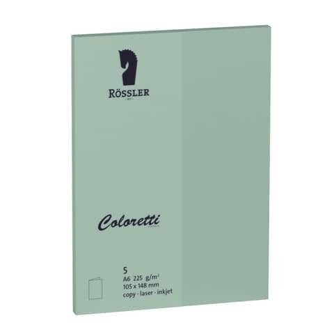 Briefkarte Coloretti, A6 HD, 225g/m², 5 Stück, eucalyptus