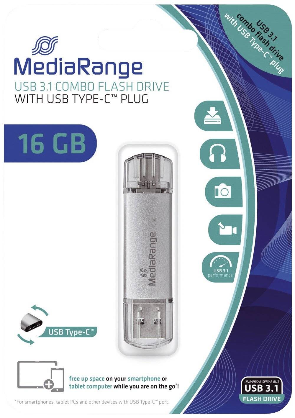 MediaRange combo - USB-Flash-Laufwerk - 16 GB-3