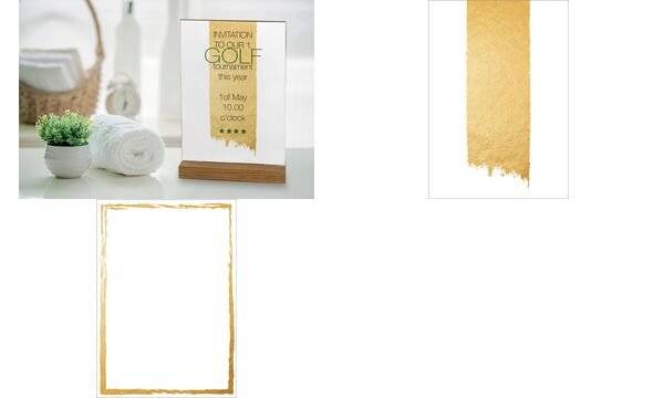 Motiv-Papier A4 200g Golden brush stroke 50 Blatt