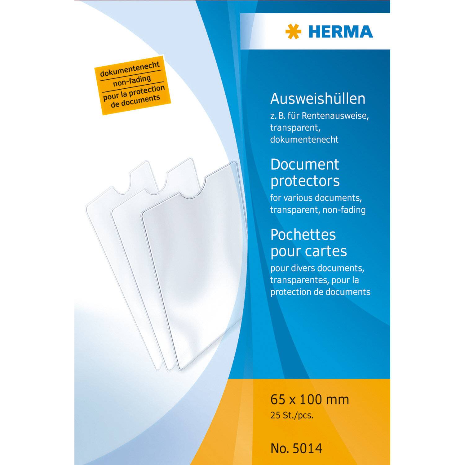 HERMA Ausweishülle 5014, B x H: 65 x 100 mm, transparent-1