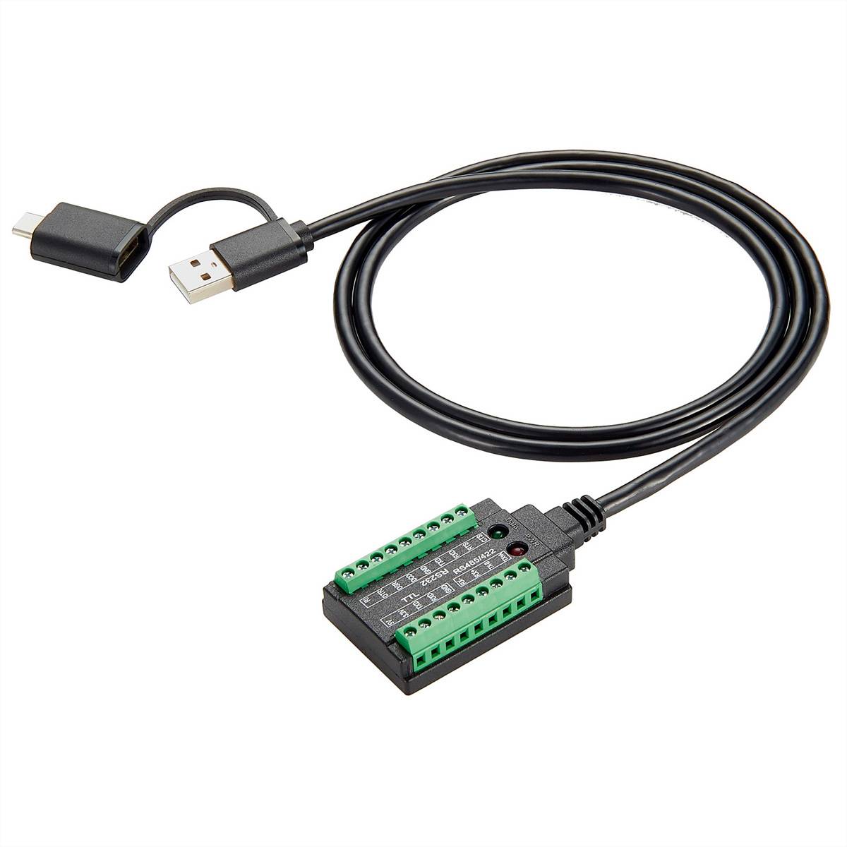 EXSYS EX-13003 USB 2.0 zu 1 x Seriell RS-232/422/485 und TTL Kabel mit 18-Pin Terminal Block-2