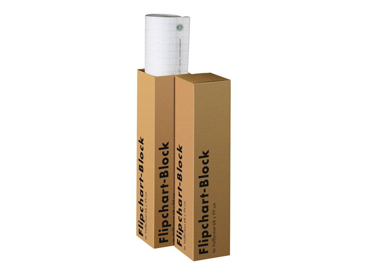 Flipchart-Pad - 680 x 990 mm - 20 Blatt - kariert - Universallochung (Packung mi-0