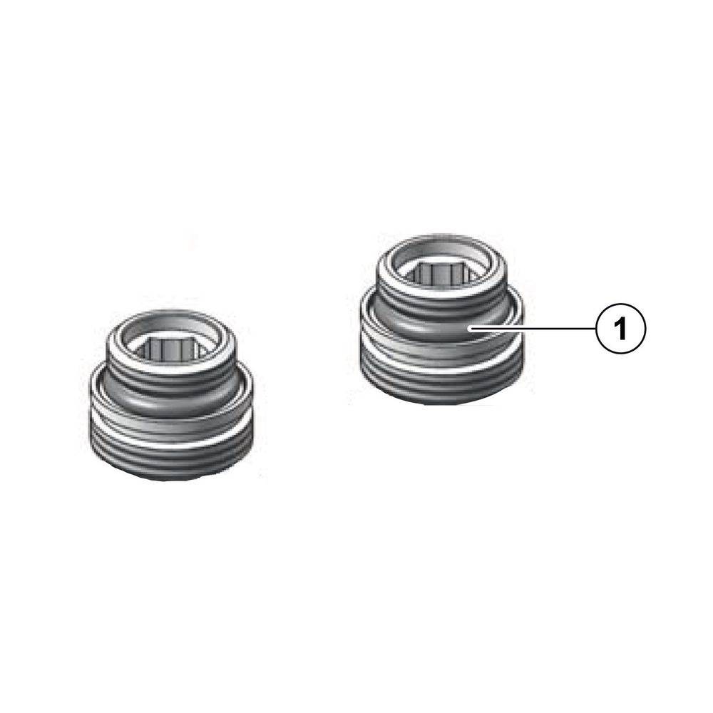 Resideo H-Verschraubung Verafix-VKE, Messing vernickelt, Durchgangsausführung, Außengewinde 1/2", 2-Rohr-1