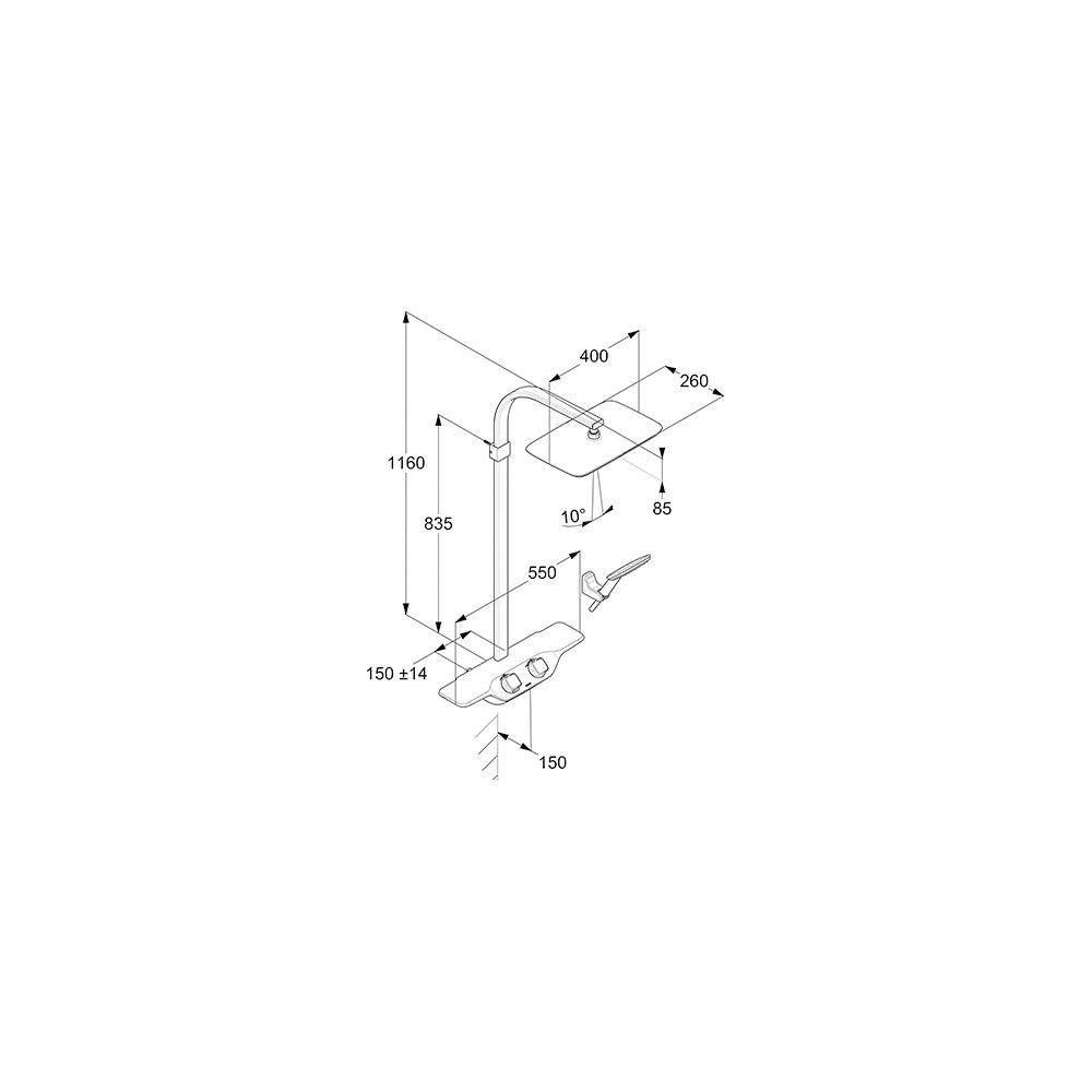 KLUDI COCKPIT Discovery Thermostat Dual Shower System chrom-2
