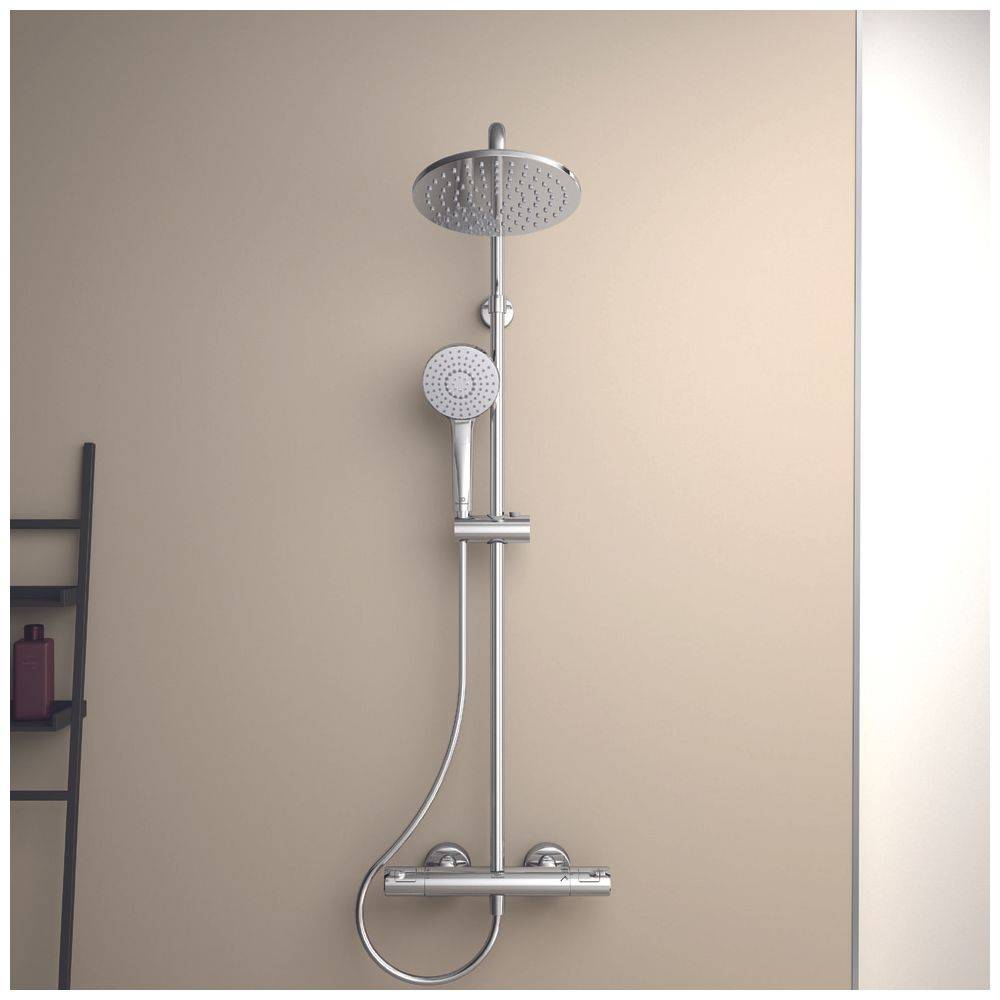Ideal Standard Duschsystem Ceratherm T50 mit Brausethermostat Schlauch 1750mm Chrom-2