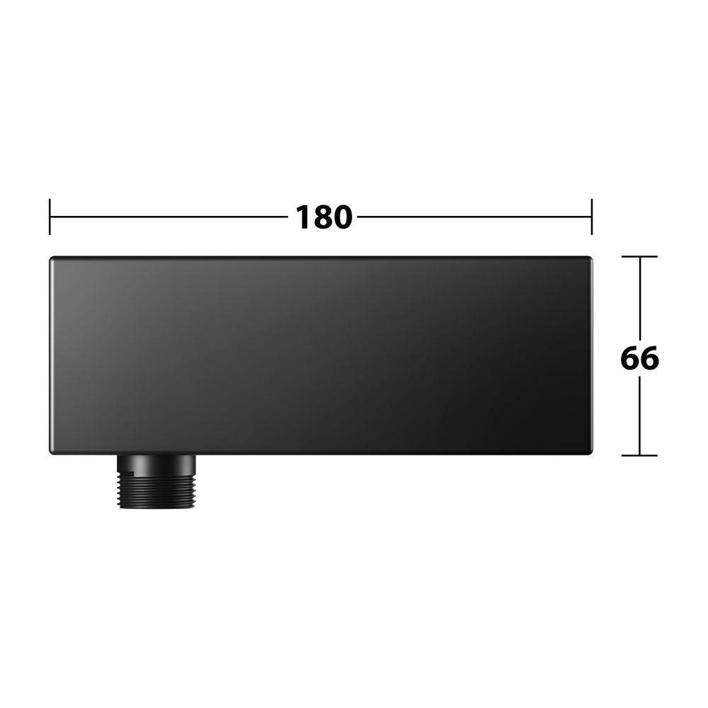 Keuco Schlauchanschluss mit Halter, für Gussschlauch Wandbrausehalter 3/4", Wandanschluss G 1/2", Schwarz matt,-3