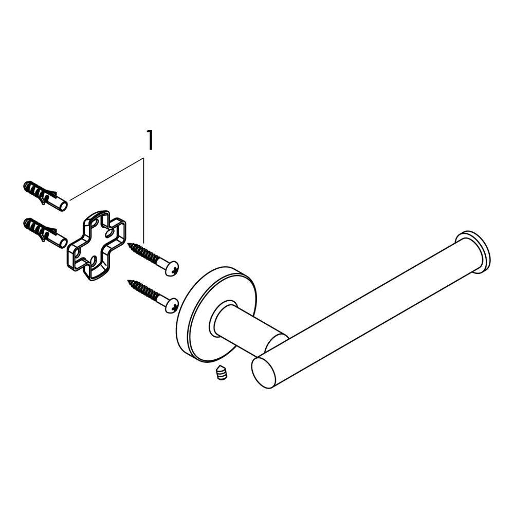 hansgrohe Logis Universal Toilettenpapierhalter, Chrom-2