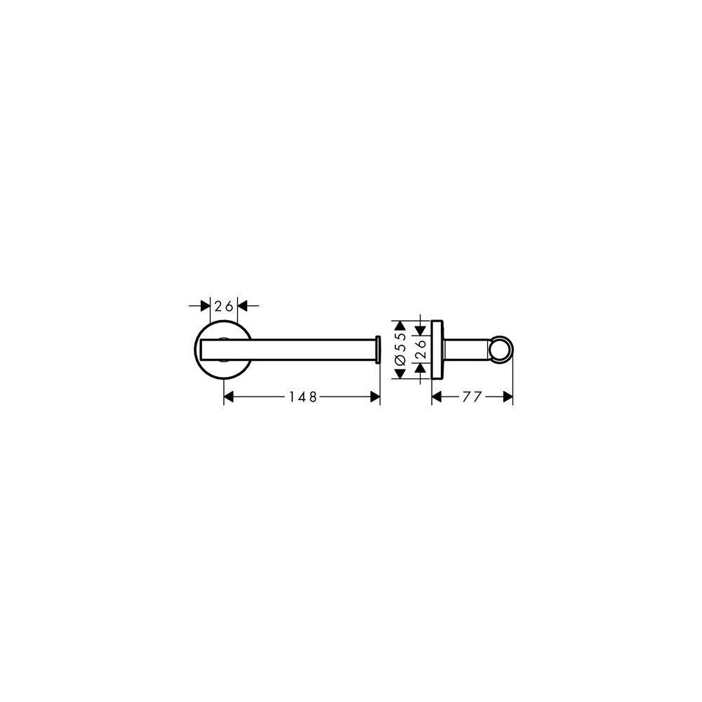 hansgrohe Logis Universal Toilettenpapierhalter, Chrom-3