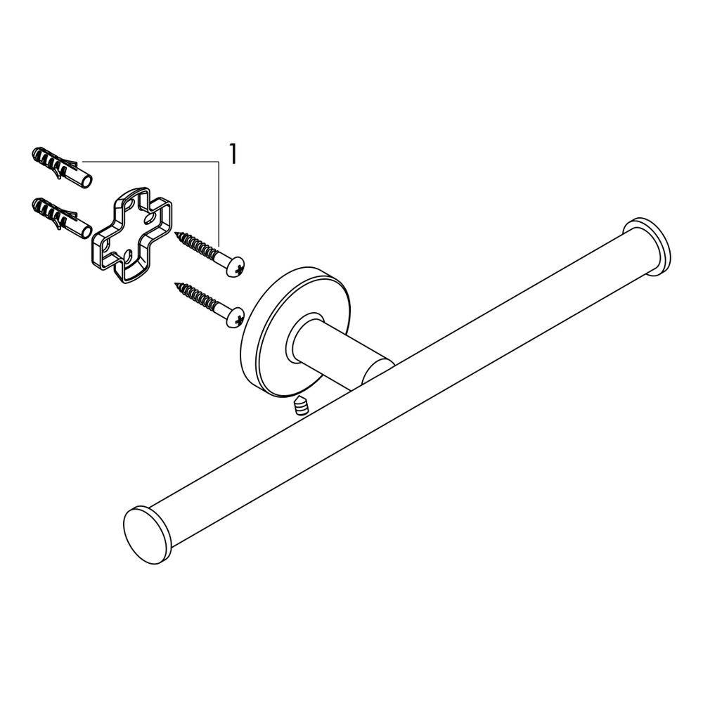 hansgrohe Logis Universal Toilettenpapierhalter doppelt, Chrom-2