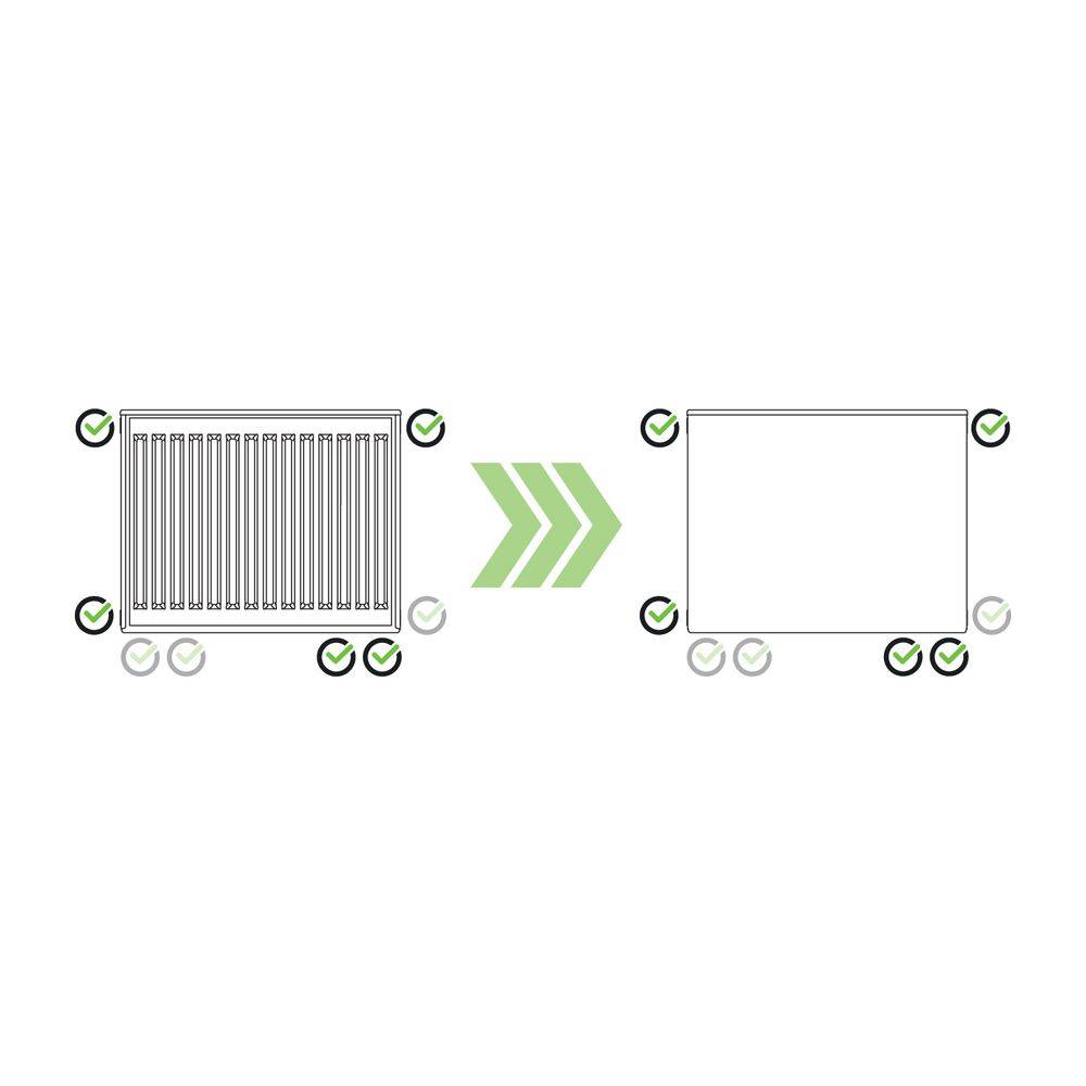 Kermi Upgrade Set Heizkörperverkleidung für Plan Typ 11/12 500x900mm, Anschlussposition unten links/rechts, Graphit-1