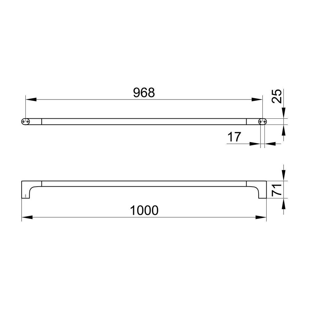KEUCO Badetuchhalter Edition 400 11501, verchromt, 1000 mm-1