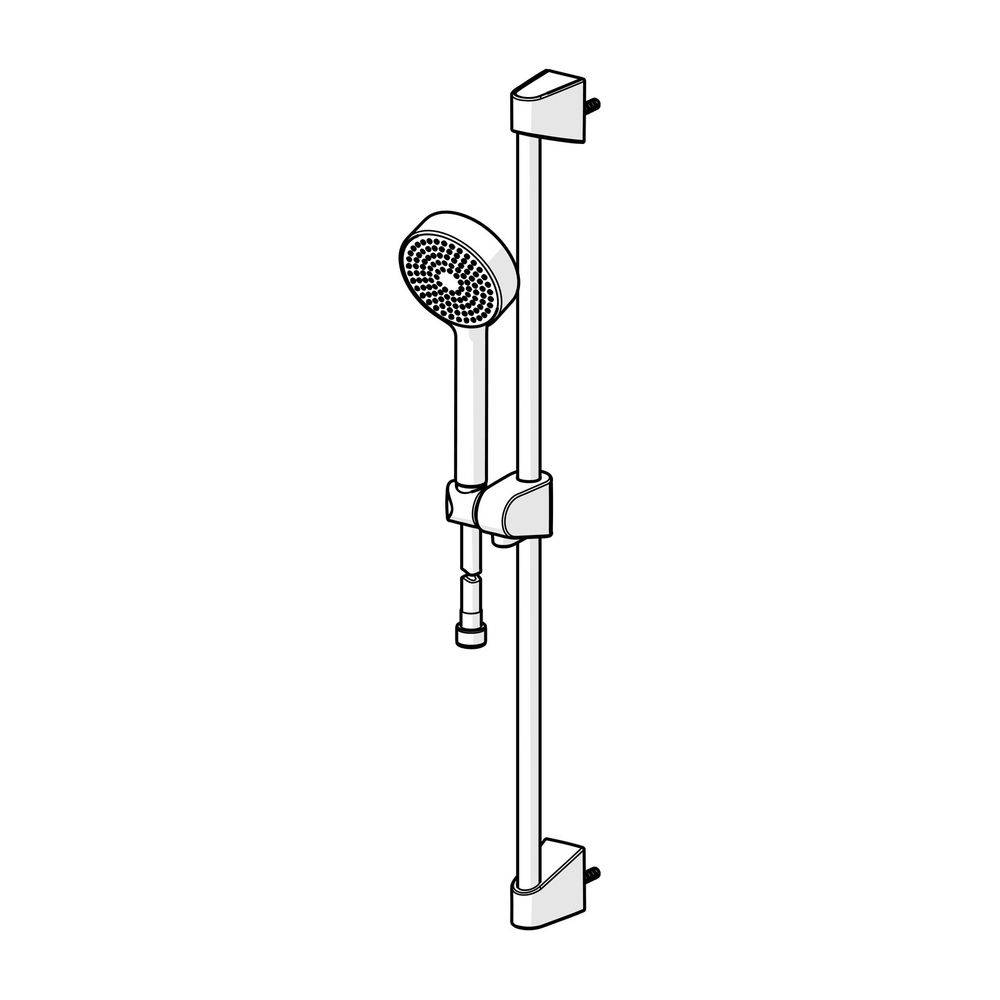 Hansa BasicJet Wandstangengarnitur 4478 1-strahlig Chrom-1