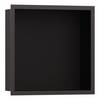 Hansgrohe XtraStoris Individual Wandnische Mattschwarz mit Designrahmen 300x300x100mm, Brushed Black Chrome