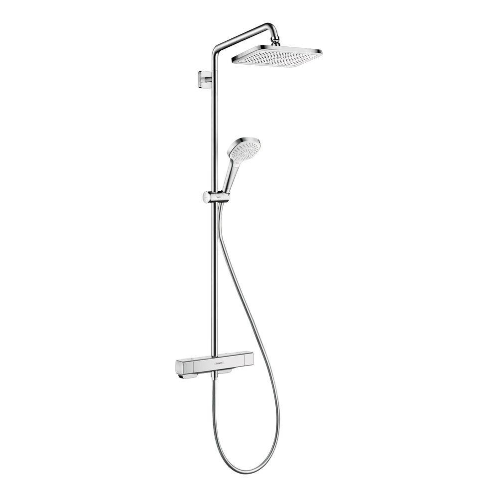 Hansgrohe Croma E Showerpipe 280mm 1jet 8,5l/min EcoSmart mit Thermostat, Chrom