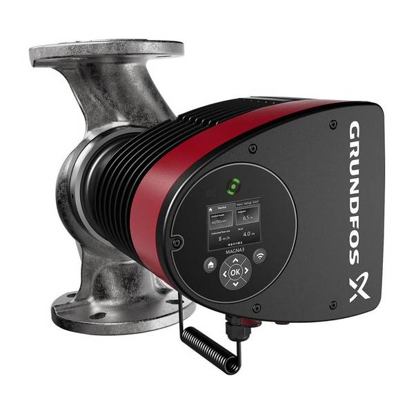 Grundfos Umwälzpumpe elektronisch geregelt MAGNA3 65-120FN, PN 6/10 230V, 340mm max. Förderh. 12m Volumenst. 42,5m3/h