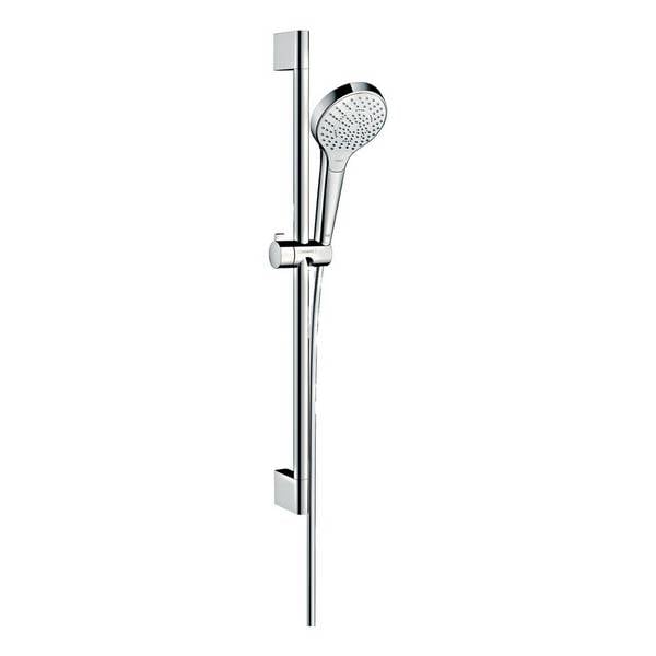 hansgrohe Croma Select S Brauseset 110mm Multi mit Brausestange 650mm 16l/min Weiß/Chrom