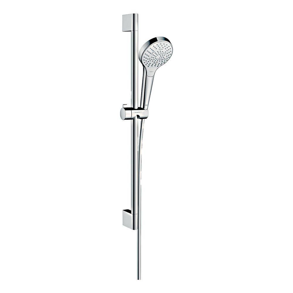 hansgrohe Croma Select S Brauseset 110mm Multi mit Brausestange 650mm 16l/min Weiß/Chrom-0