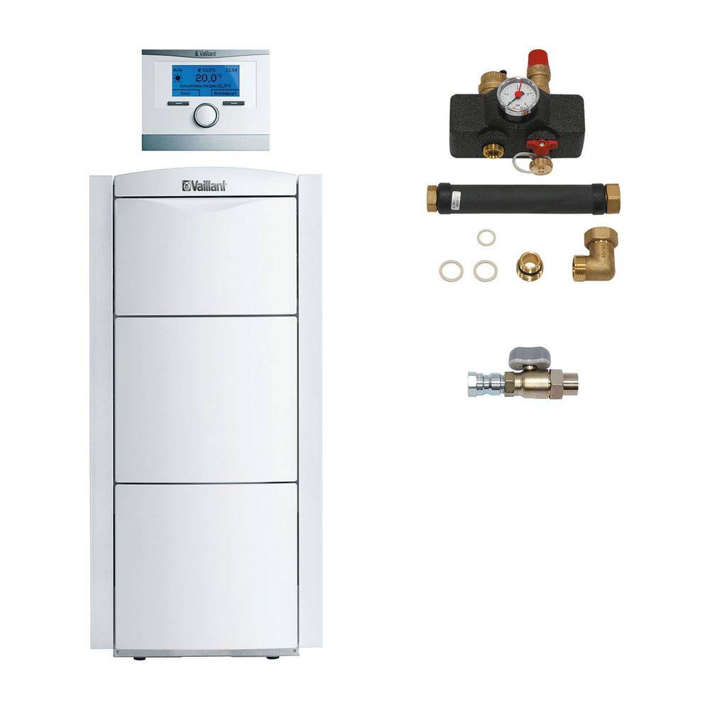Vaillant ecoVIT exclusiv Paket 2.25/7 VKK 366/4 E, VRC 700/6, Zubehör, Gas-Brennwertkessel, Leistung 12,3-37,5kW bei-2