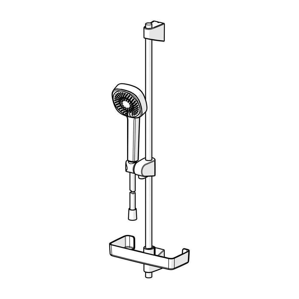 Hansa BasicJet Wandstangengarnitur Style 4477 3-strahlig Chrom-1