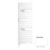 Kermi Tabeo-E elektrischer Designheizkörper 1197x101x500mm, WRS, Anschluss links, 600W, Weiß