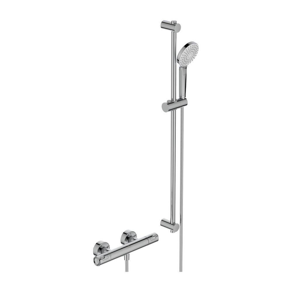 Ideal Standard Brausethermostat Aufputz Ceratherm T50 Ausld.78mm Brausestange 900mm Chrom